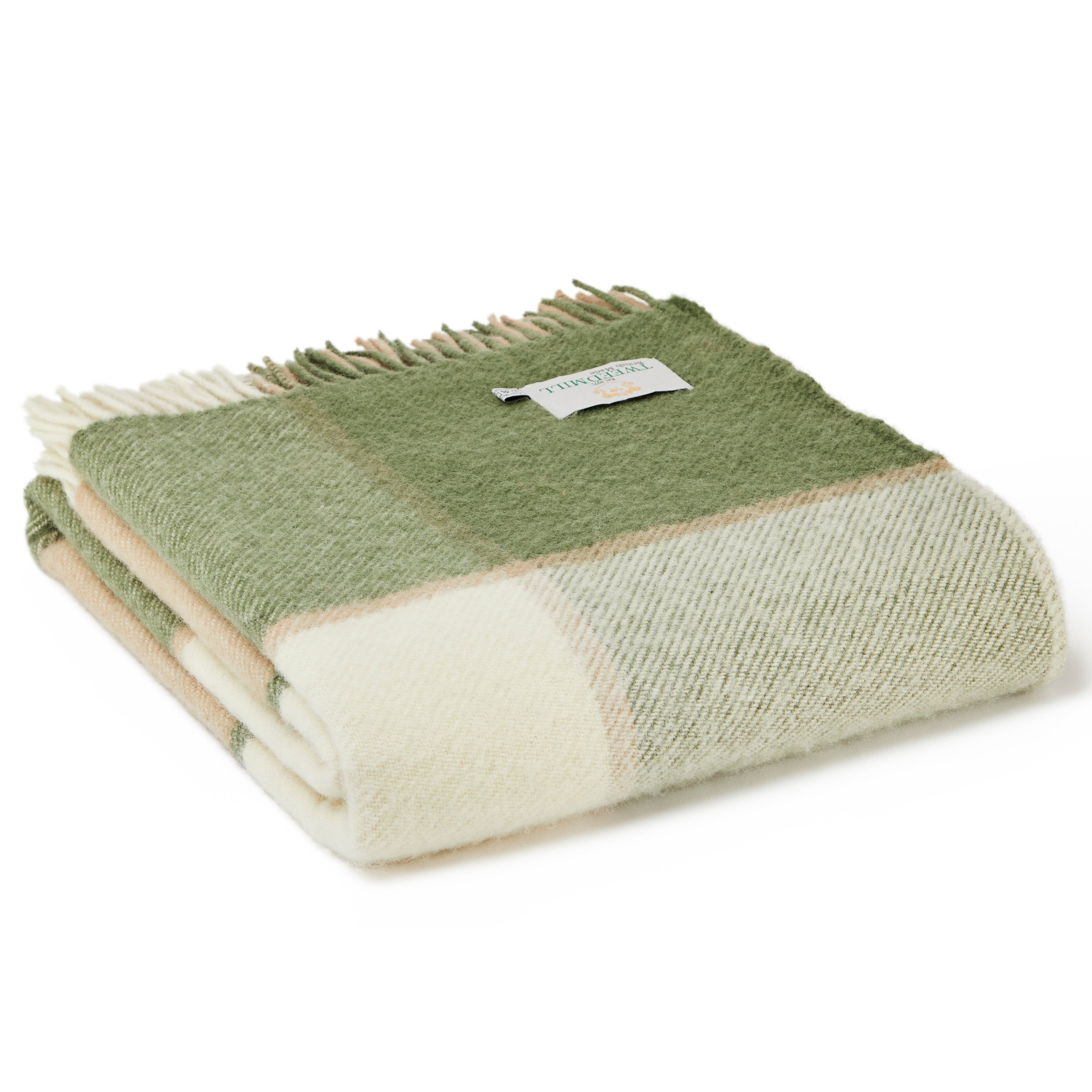 Block Check Throw - Olive