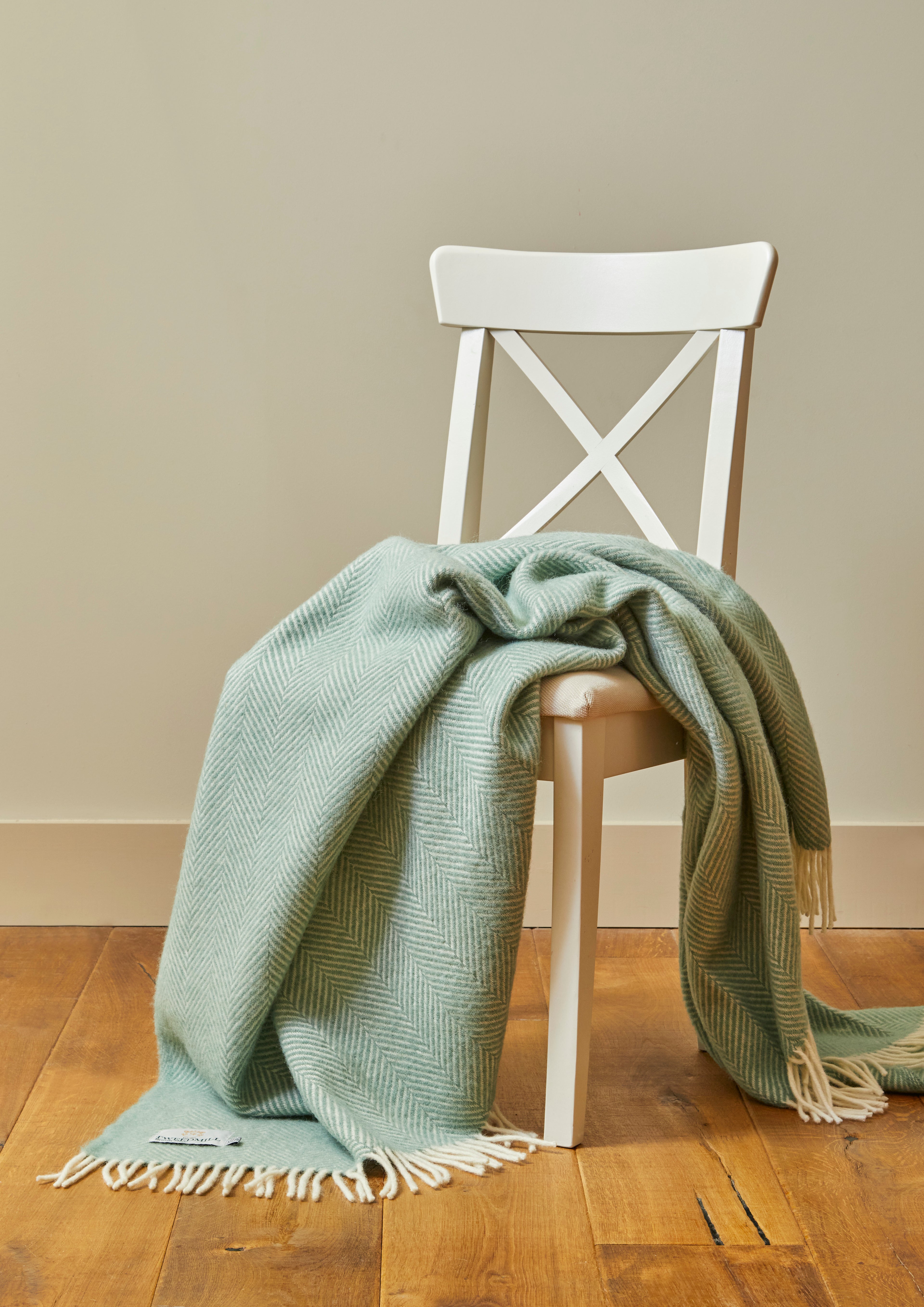 Fishbone Throw - Sea Green