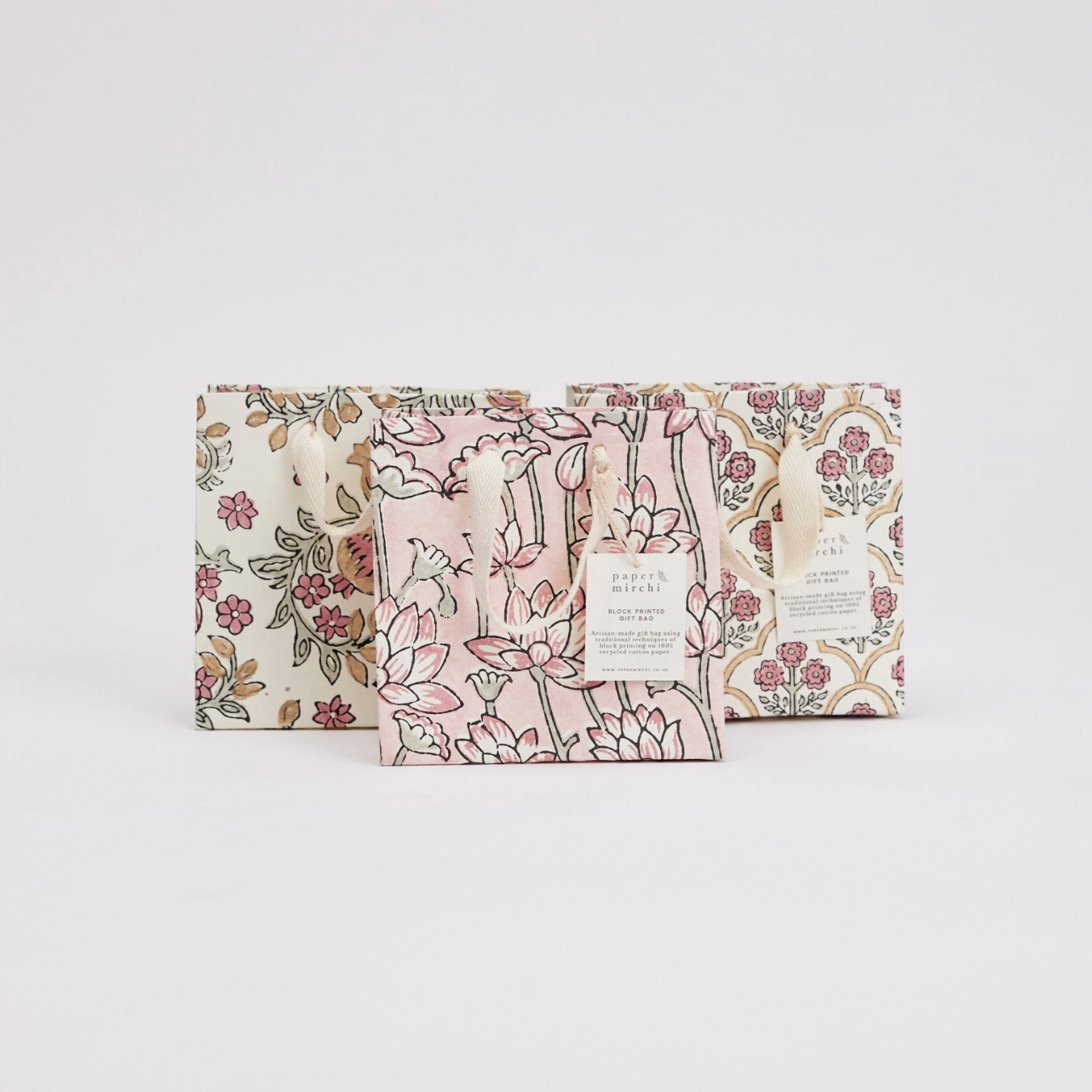 Hand Block Printed Gift Bag - Small