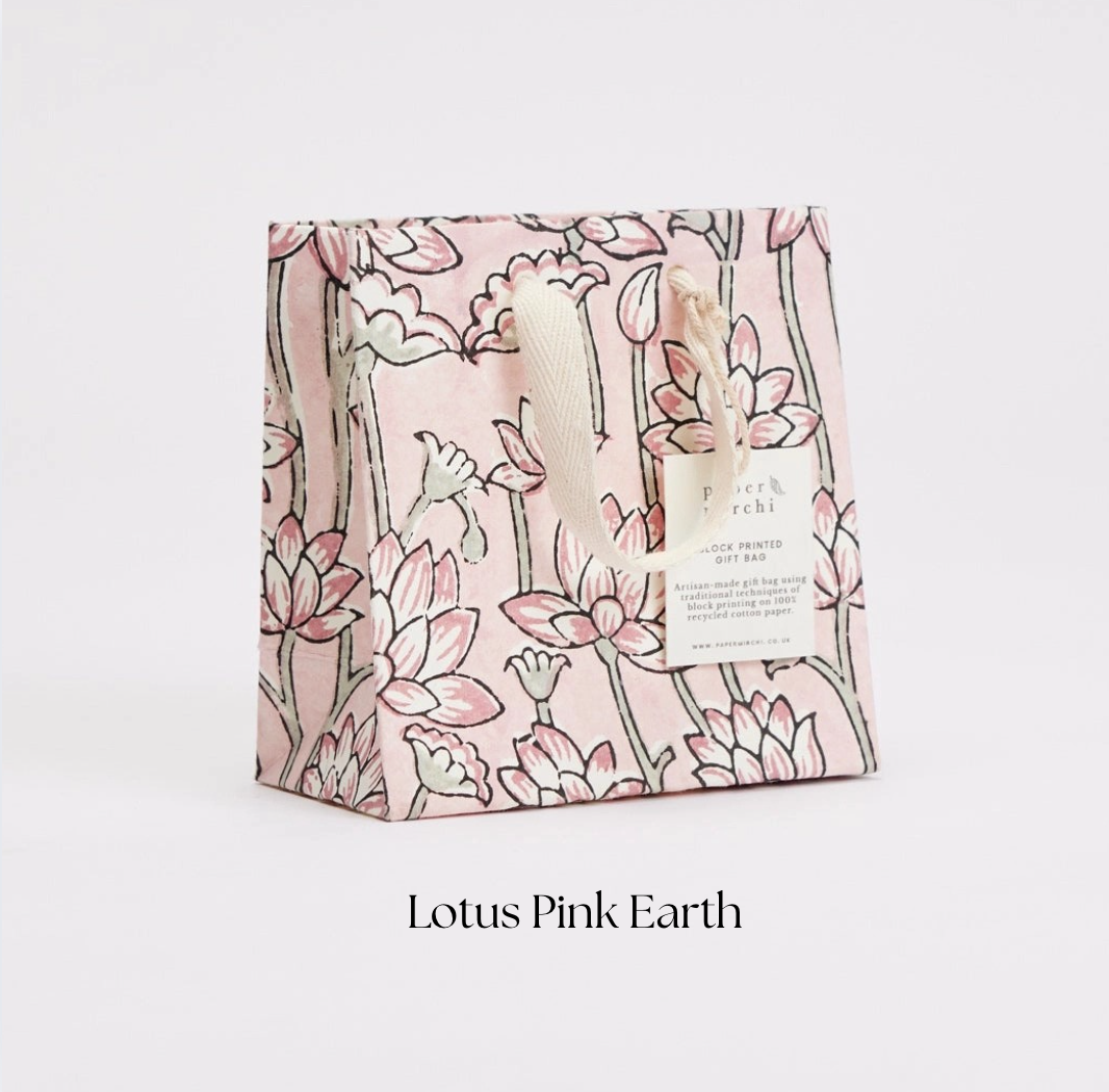 Hand Block Printed Gift Bag - Small