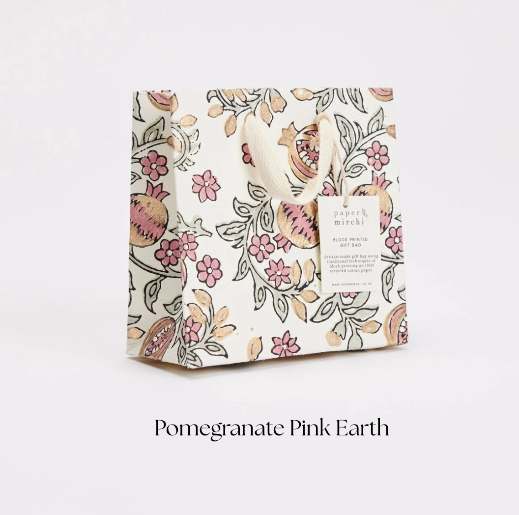 Hand Block Printed Gift Bag - Small