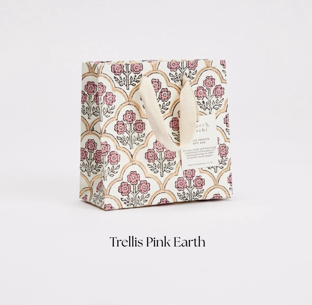 Hand Block Printed Gift Bag - Small