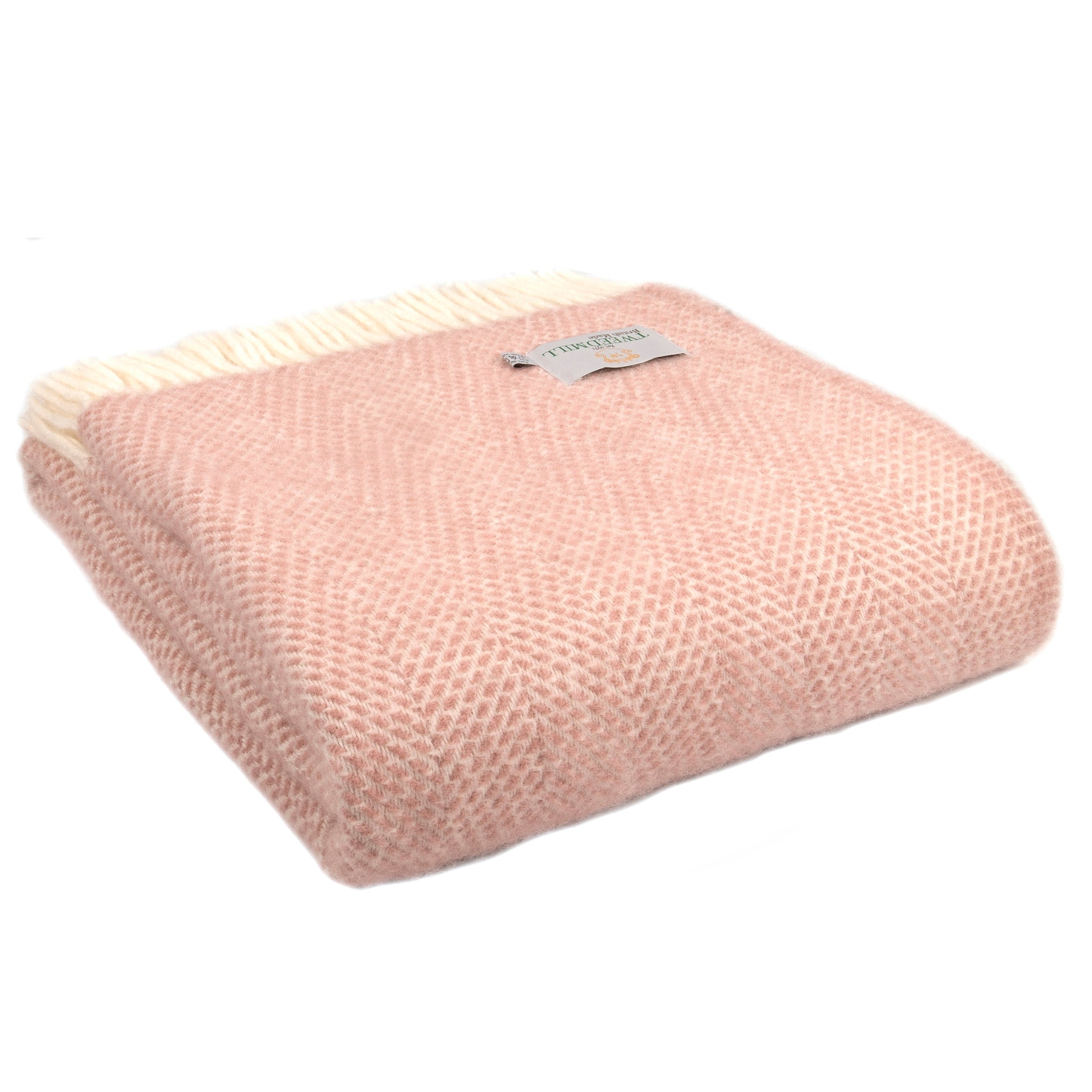Beehive Pure New Wool Blanket - Dusky Pink