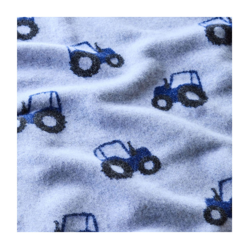 Merino Baby Blanket - Tractor