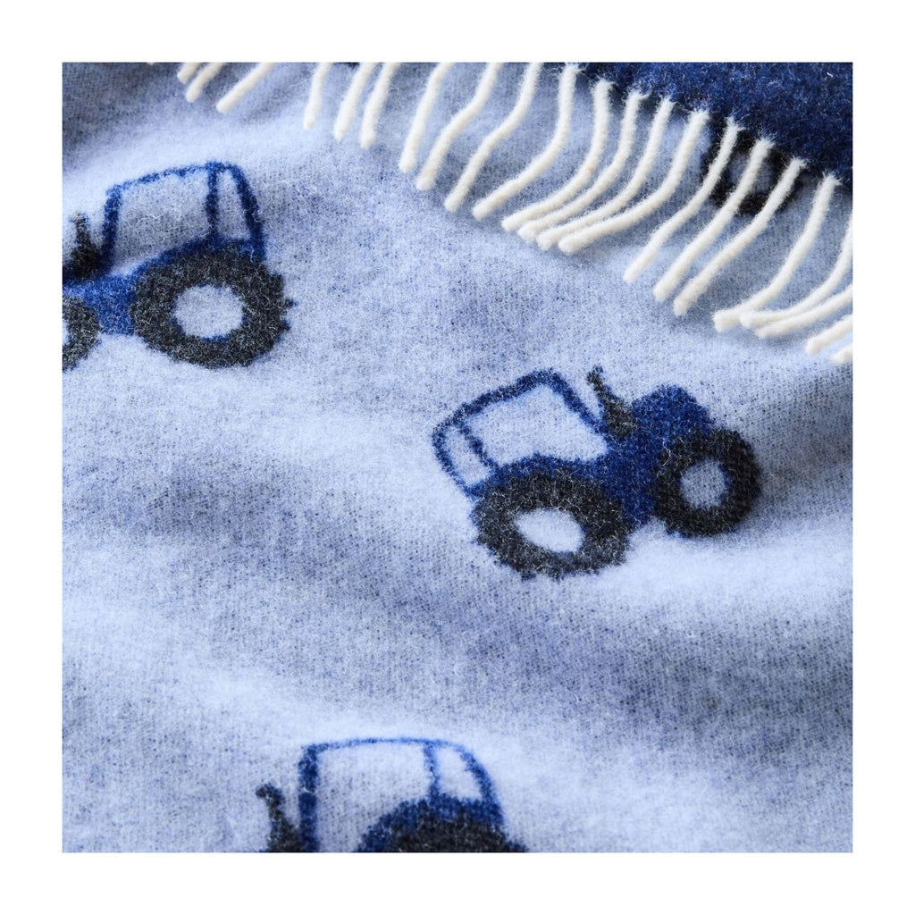 Merino Baby Blanket - Tractor