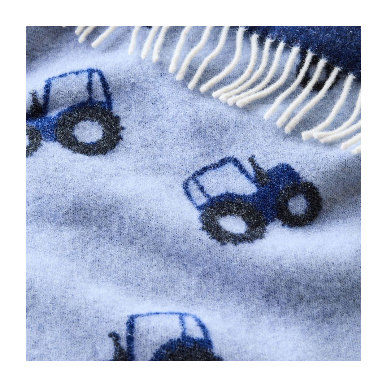 Merino Baby Blanket - Tractor