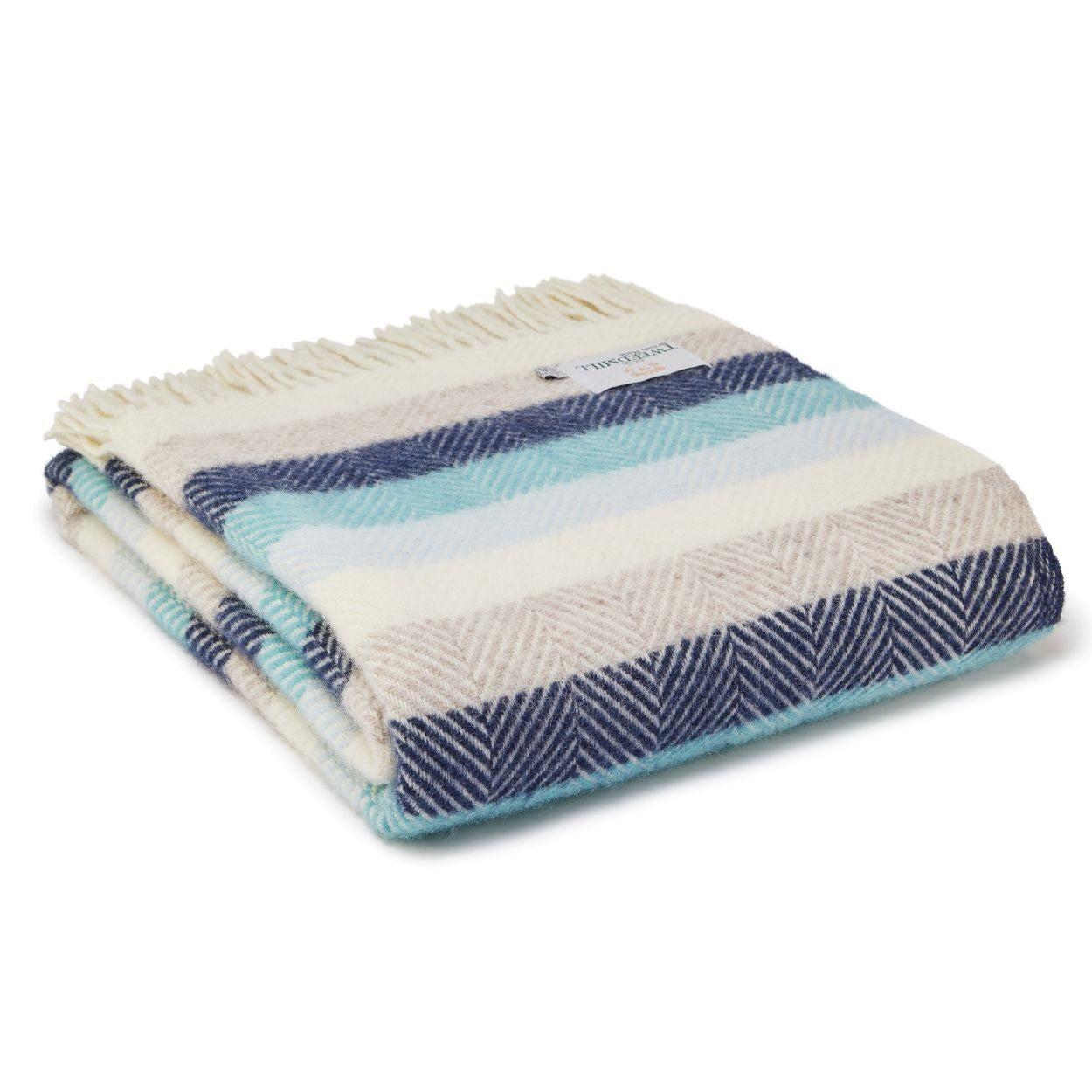Coastal Blue Seaside Stripe Throw